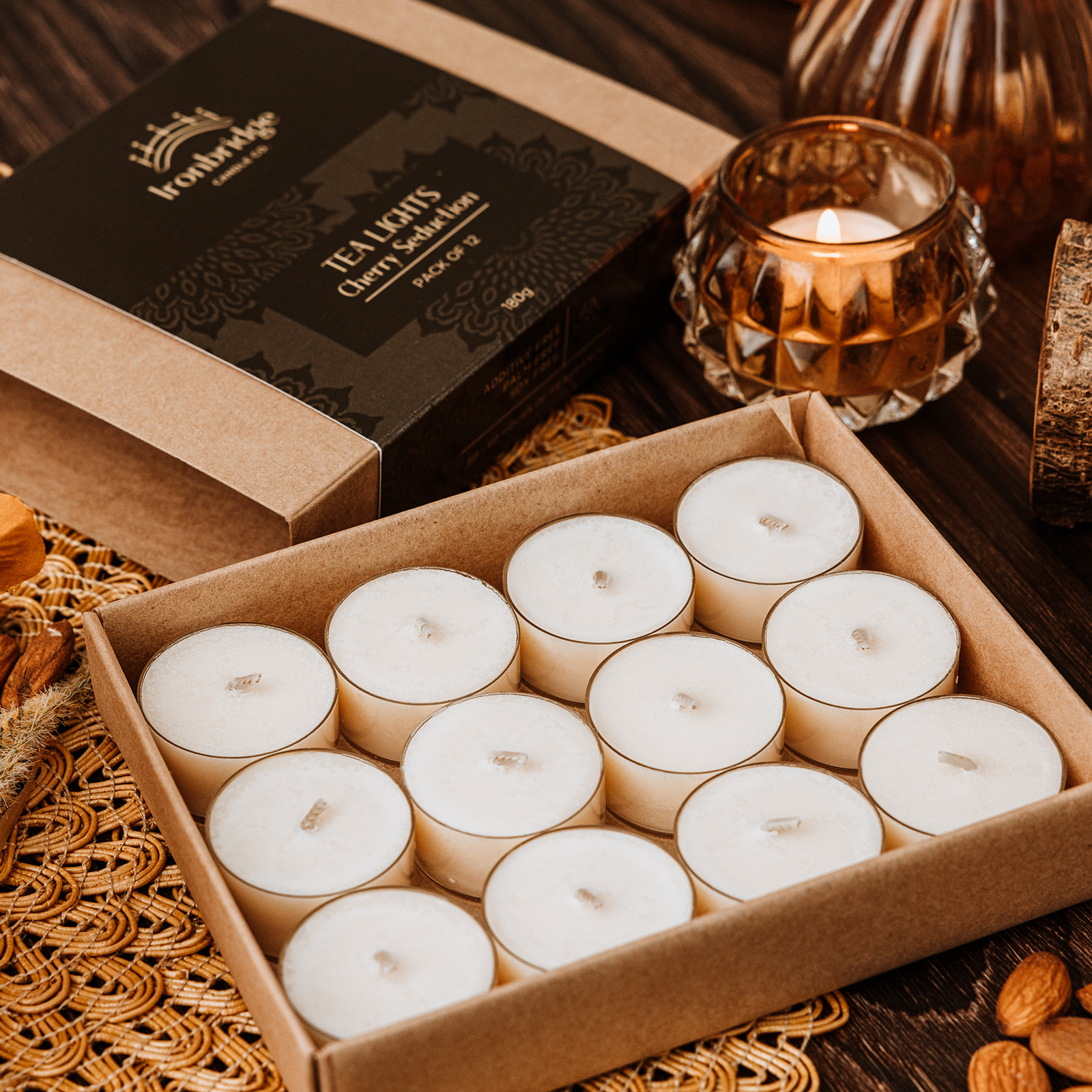Cherry Seduction Luxury Tealights (Pack of 12)
