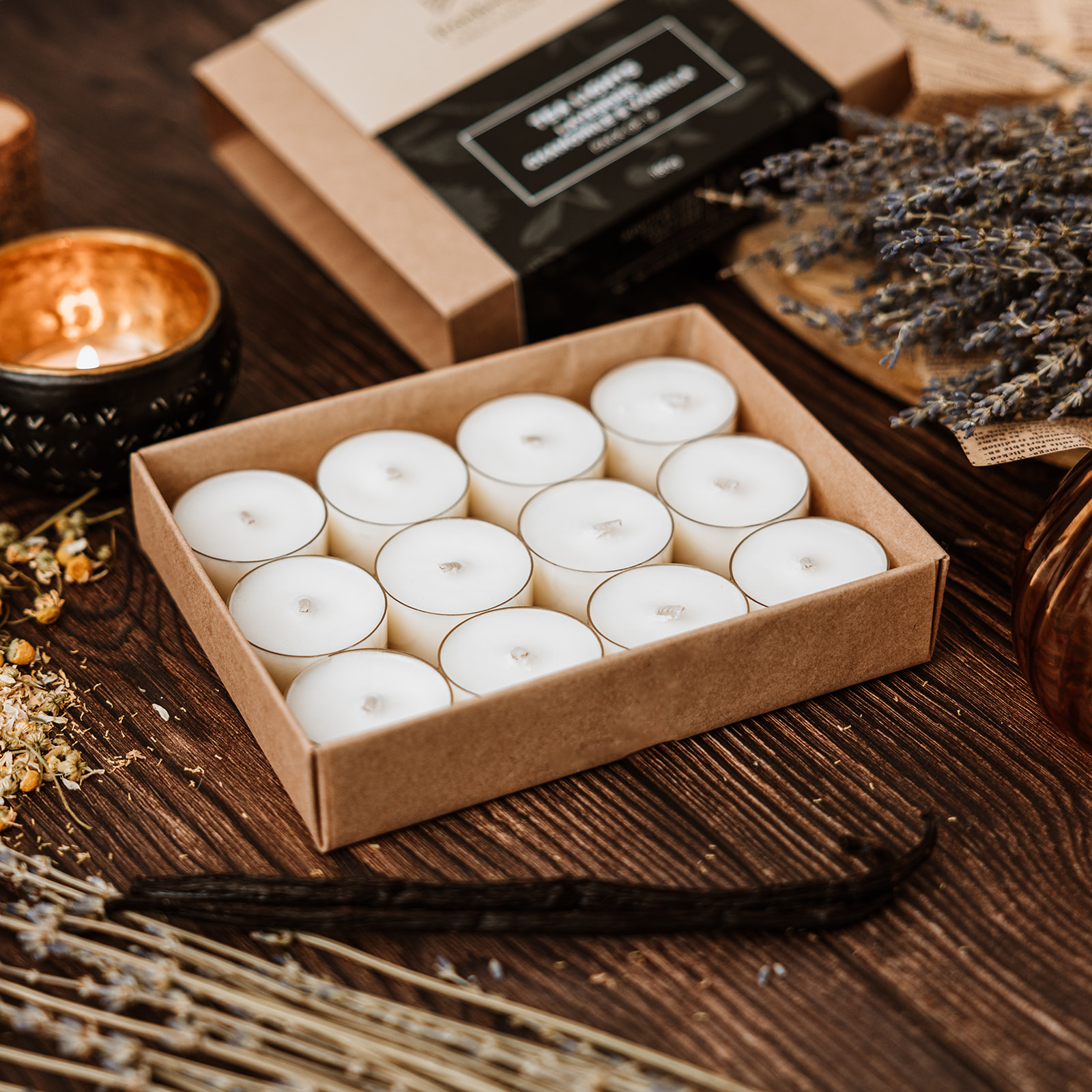 Lavender, Chamomile & Vanilla Tealights (Pack of 12)