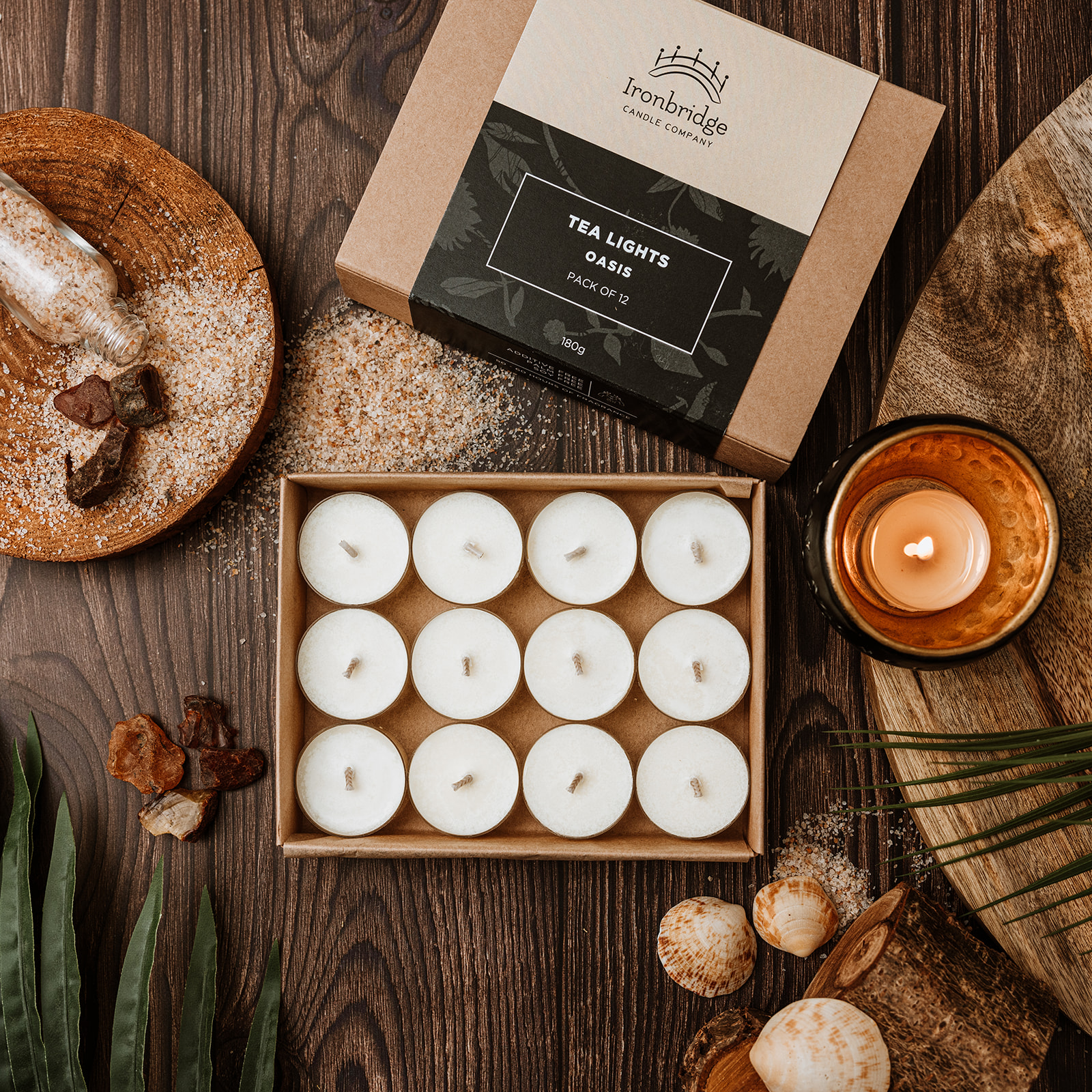 Oasis Luxury Tealights (Pack of 12)