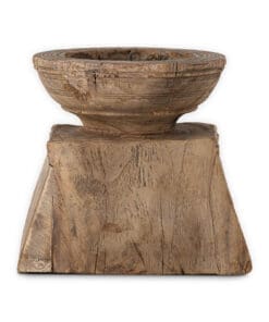Thoko Reclaimed Square Candlestick - Dark Stain