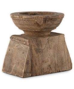 Thoko Reclaimed Square Candlestick - Dark Stain