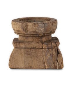 Thoko Reclaimed Square Candlestick - Dark Stain