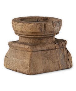 Thoko Reclaimed Square Candlestick - Dark Stain