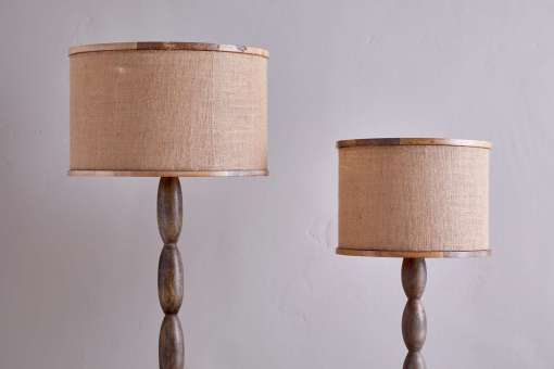 Darat Mango Wood and Jute Lampshade