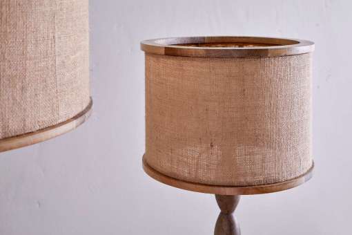 Darat Mango Wood and Jute Lampshade