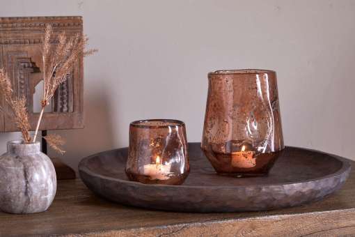 Linora Recycled Glass Tealight Holder