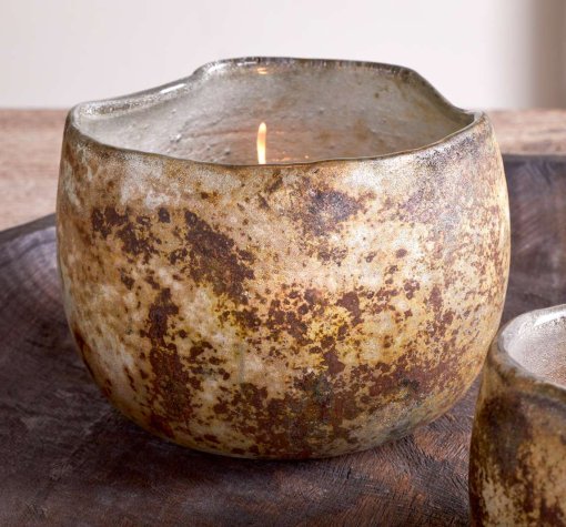 Gola Recycled Glass Tealight Holder - Antique Smoke