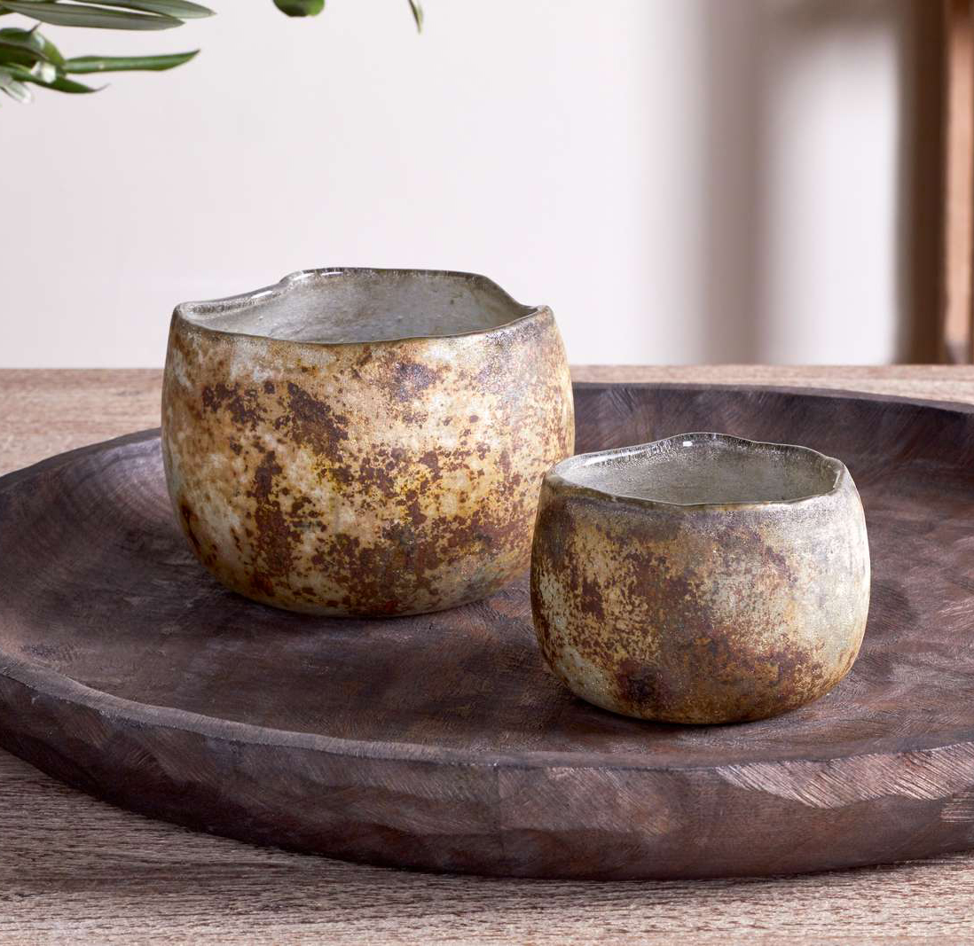 Gola Recycled Glass Tealight Holder - Antique Smoke