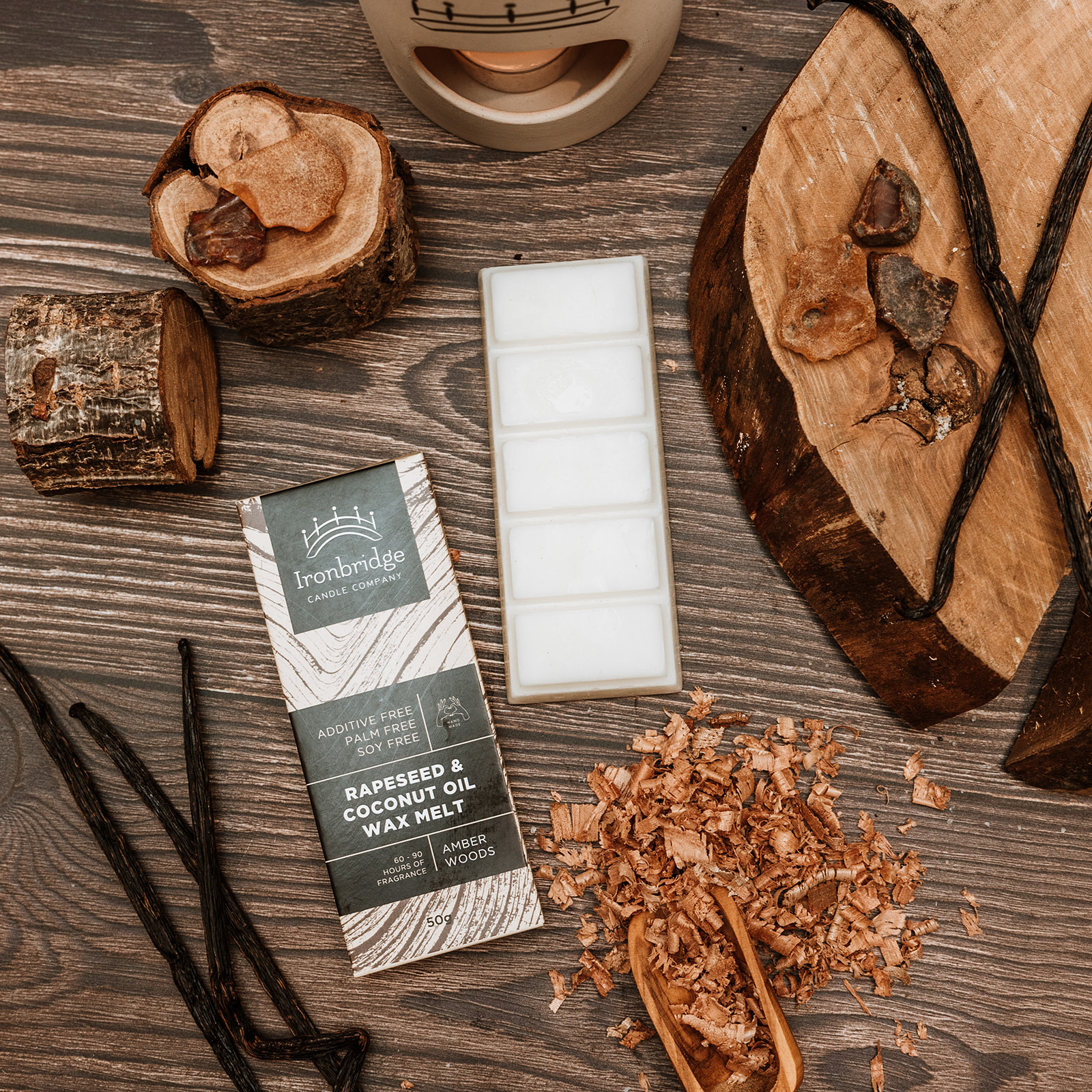 Amber Woods Wax Melt Snap Bar