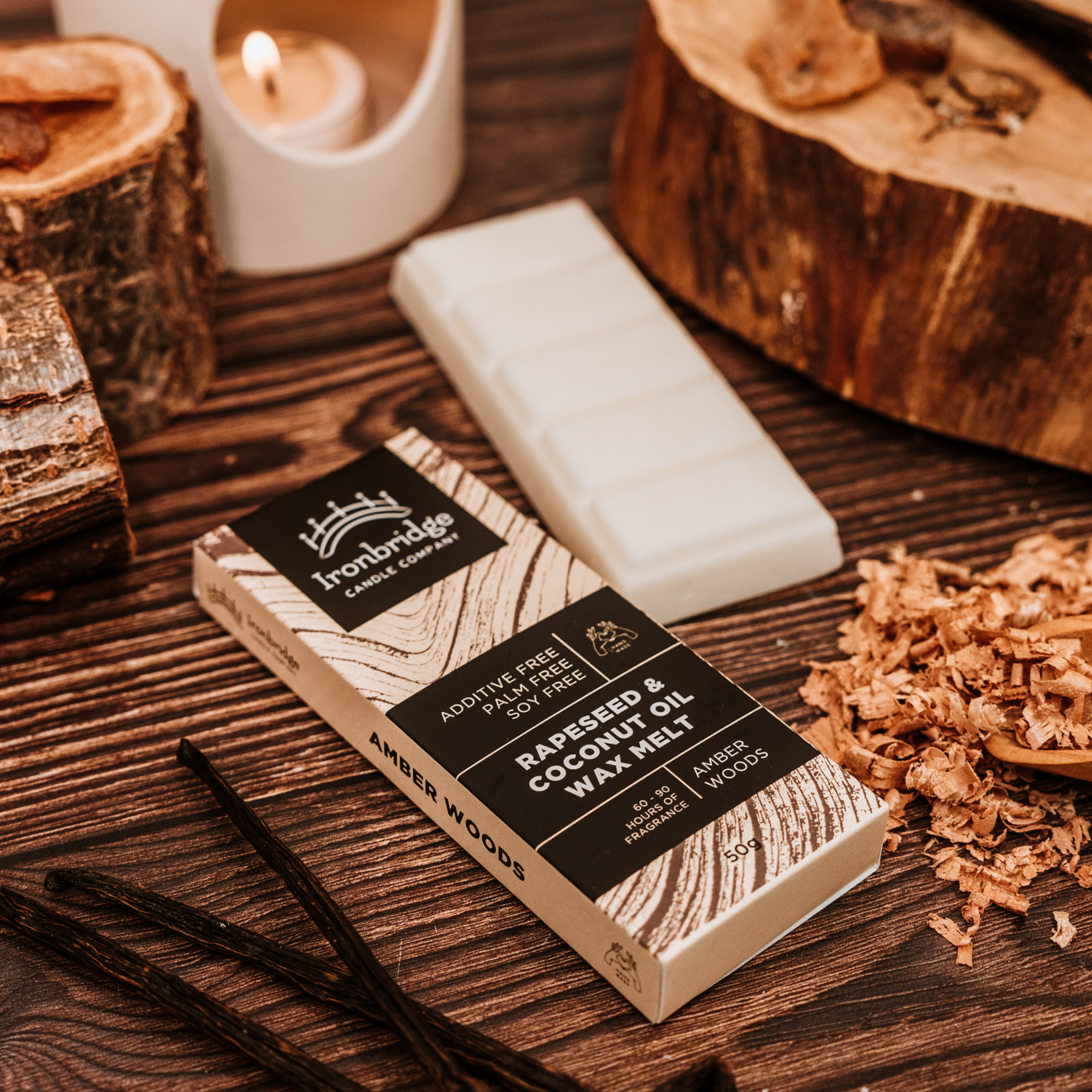 Amber Woods Wax Melt Snap Bar