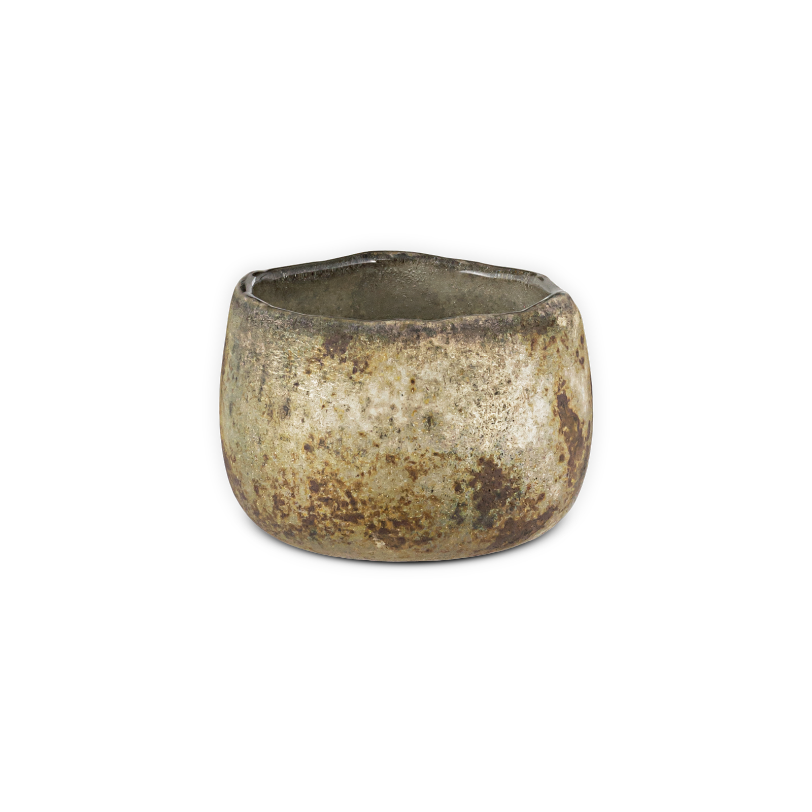 Gola Recycled Glass Tealight Holder - Antique Smoke - Small