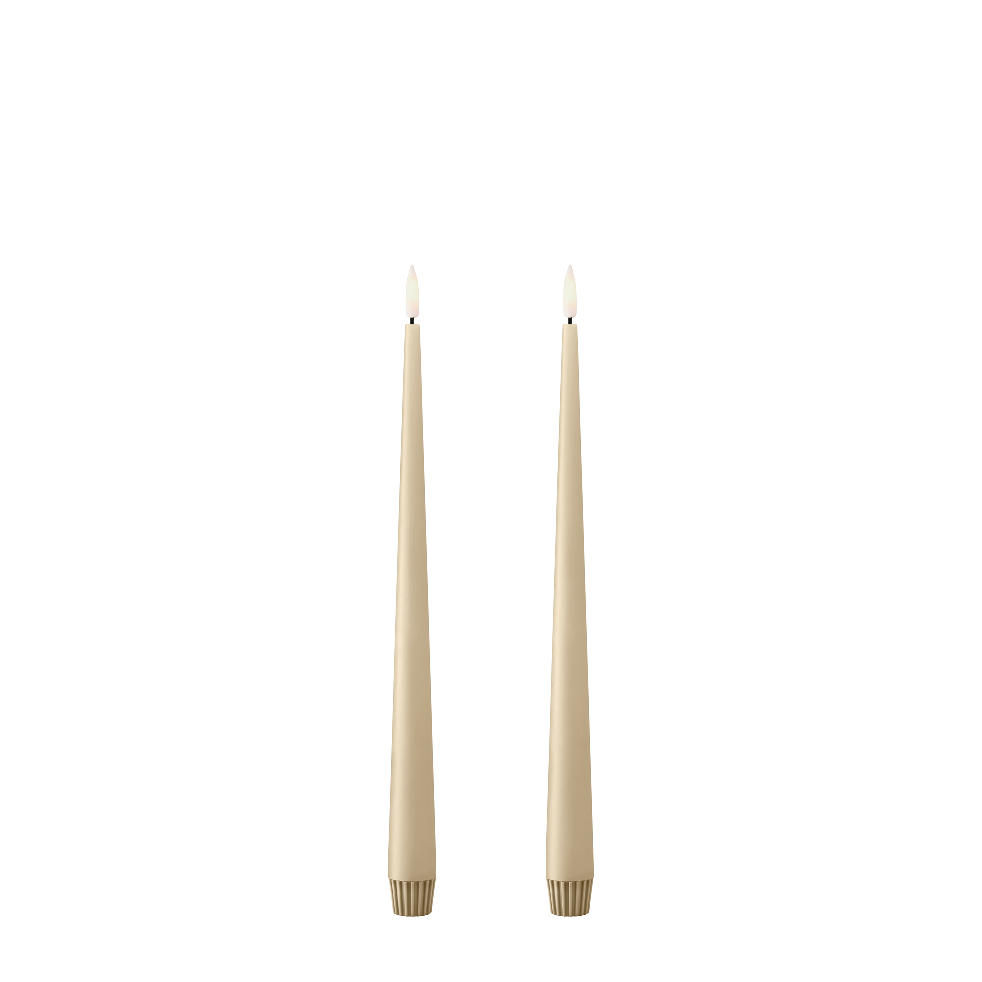 ester & erik LED 30cm taper Candles - Pale Ginger