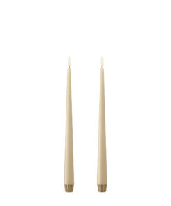 ester & erik LED 30cm taper Candles - Pale Ginger