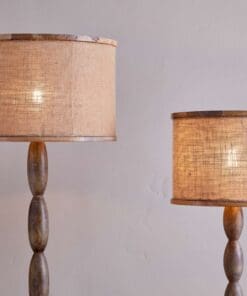 Darat Mango Wood and Jute Lampshade