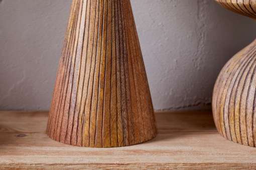 Omari Mango Wood Candlestick - Natural