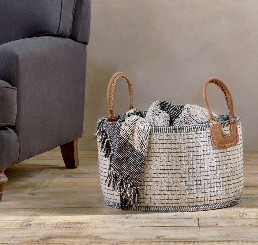 Anjuli Jute And Cotton Basket
