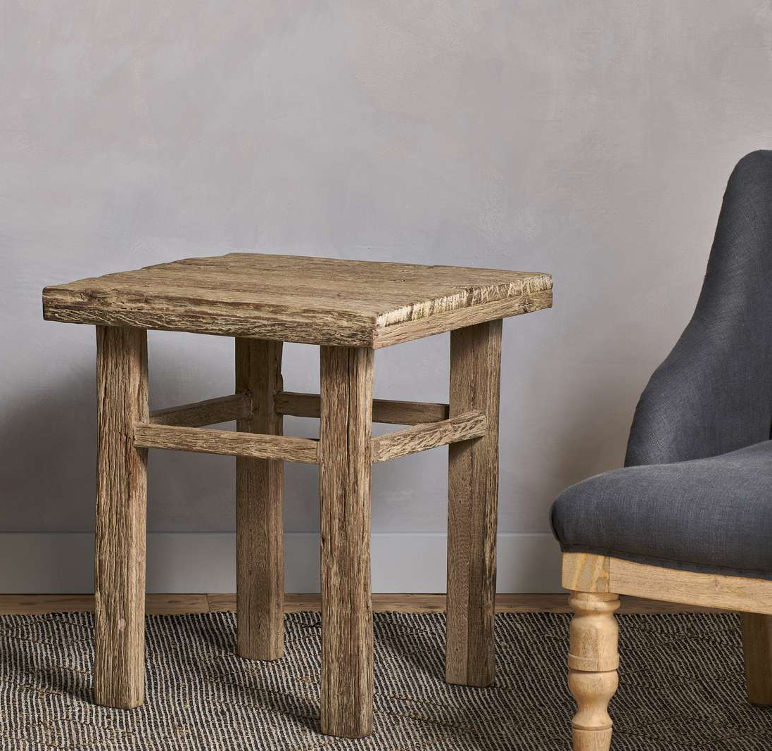 Ibo Reclaimed Wood Side Table - Natural