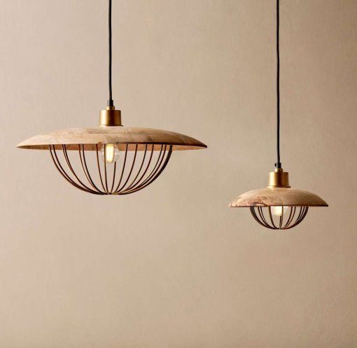 Chakai Wood & Metal Pendants
