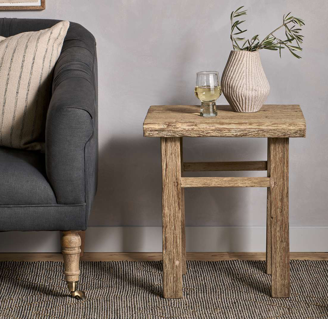 Ibo Reclaimed Wood Side Table - Natural