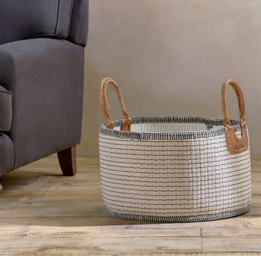 Anjuli Jute And Cotton Basket