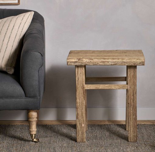 Ibo Reclaimed Wood Side Table - Natural