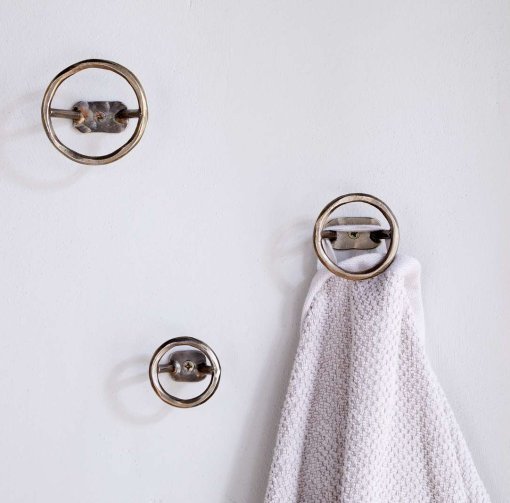 Olani Bathroom Hooks - Antique Brass - (Set of 3)