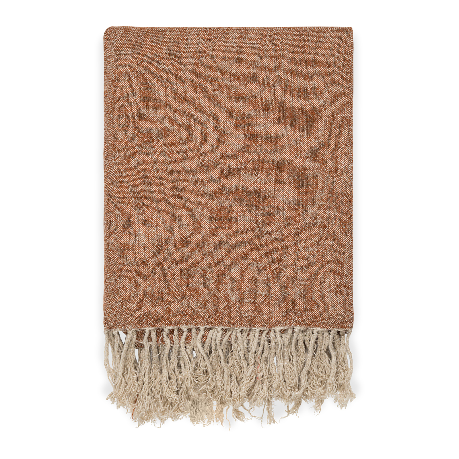 Kana Linen Throw - Rust
