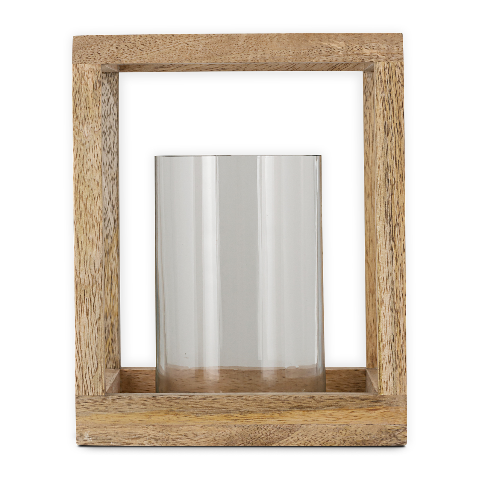Sanora Mango Wood Lantern - Natural