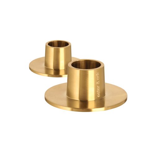 ester & erik matt gold candle holders