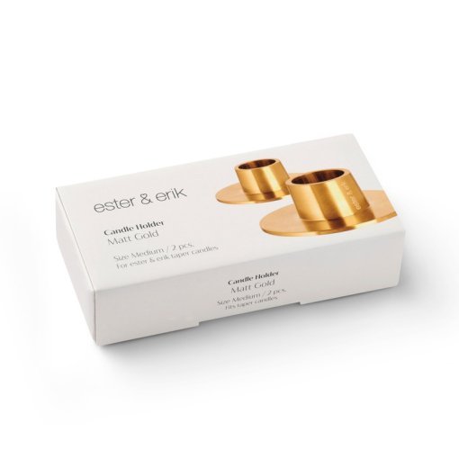 ester & erik matt gold candle holders