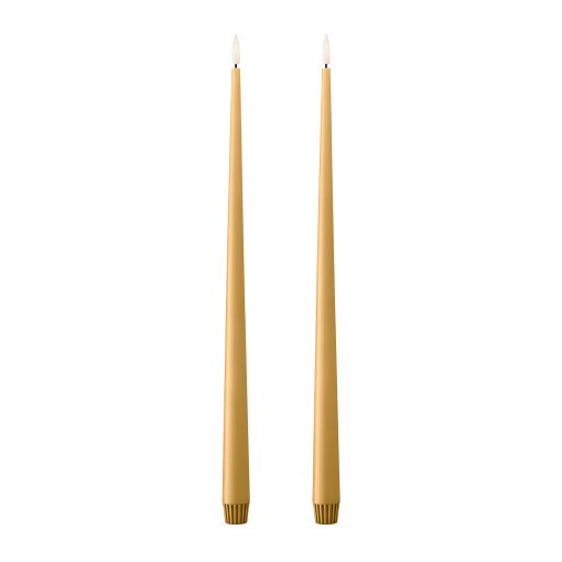 LED Taper Candles - Almond Butter (40cm) - Image 3