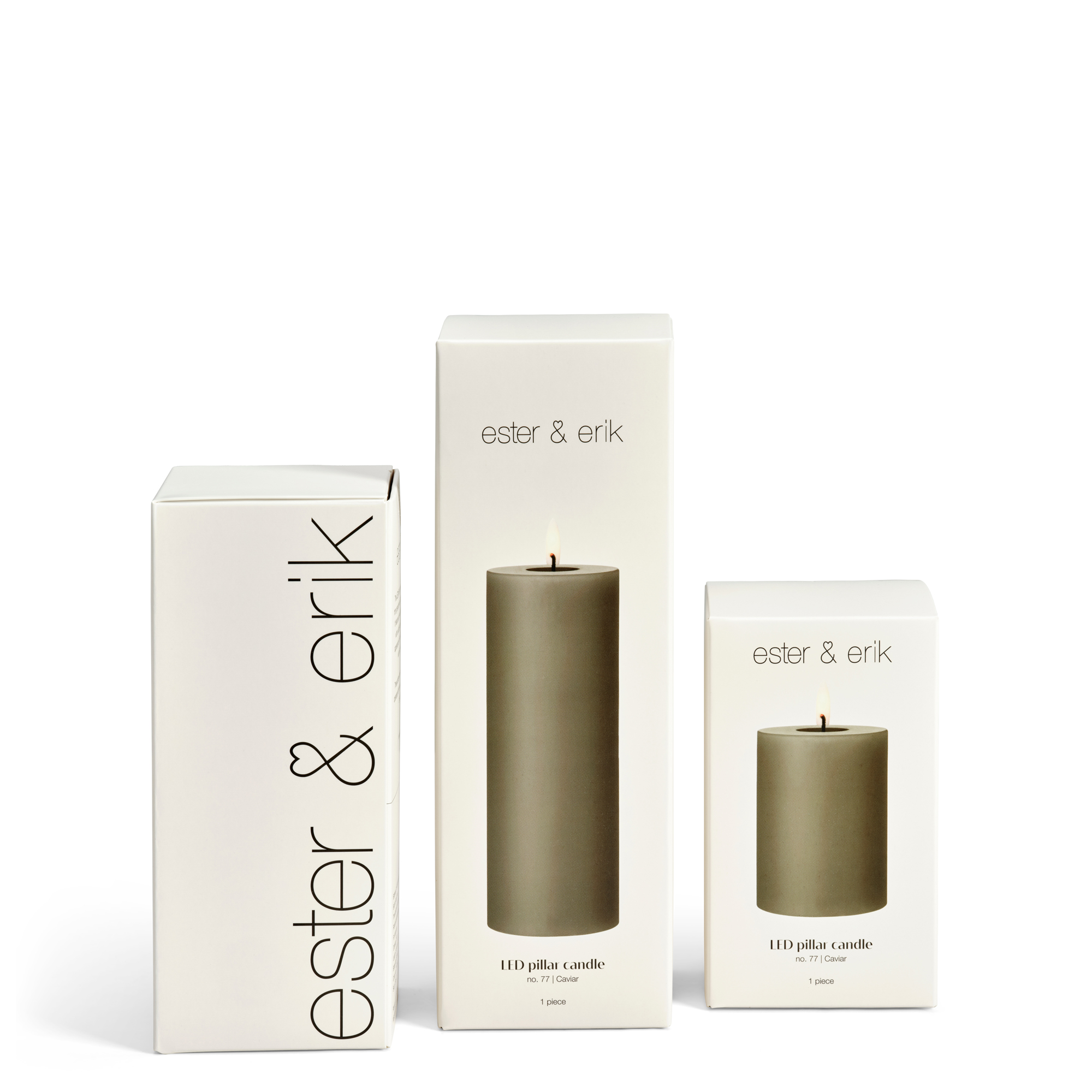 ester & erik LED Pillar Candle Packaging