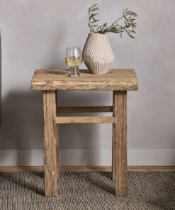 Ibo Reclaimed Wood Side Table - Natural
