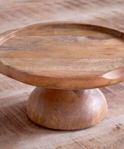 Kannati Mango Wood & Glass Cheese Stand