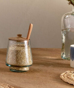 Kali Tall Storage Jar - Natural & Clear