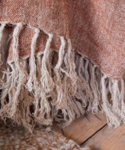 Kana Linen Throw - Rust