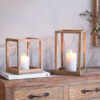 Sanora Mango Wood Lantern - Natural