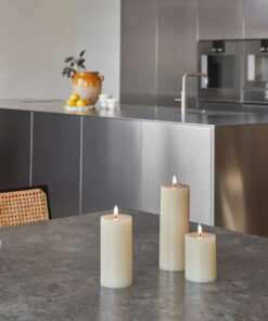 Alternative view of LED Pillar Candles - Pale Ginger (10cm)