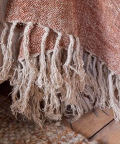Kana Linen Throw - Rust