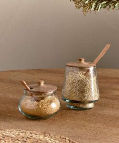 Kali Tall Storage Jar - Natural & Clear