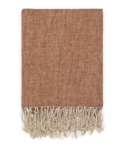 Kana Linen Throw - Rust