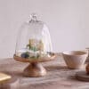 Kannati Mango Wood & Glass Cheese Stand