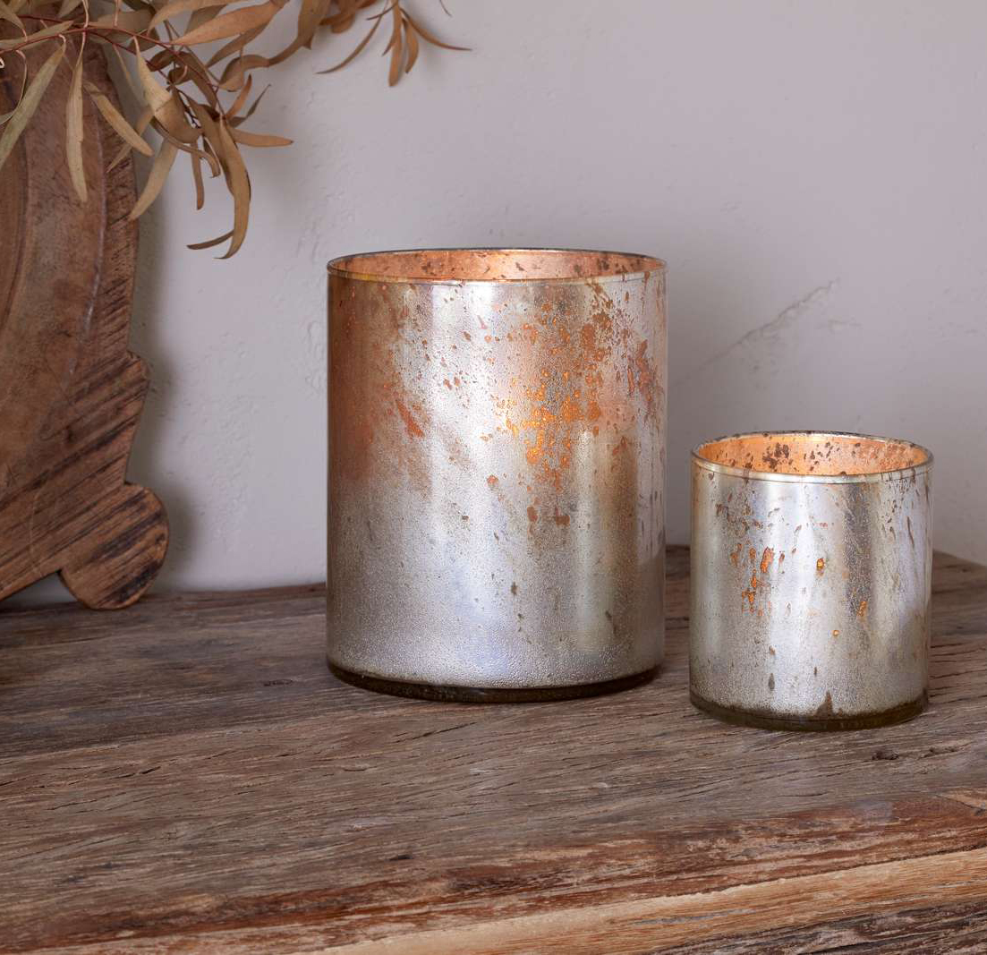 Kunjari Tealight Holders - Rustic Gold