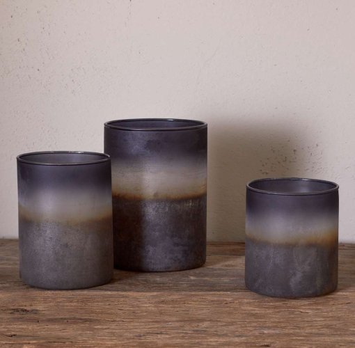 Etti Tealight Holder (Navy and Smoke)