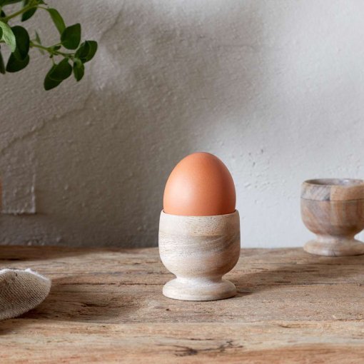 Awa Wooden Egg Cup - Natural - (Set of 2)