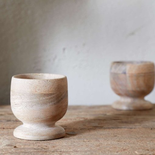 Awa Wooden Egg Cup - Natural - (Set of 2)