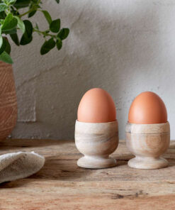 Awa Wooden Egg Cup - Natural - (Set of 2)
