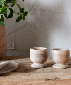 Awa Wooden Egg Cup - Natural - (Set of 2)
