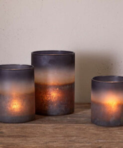 Etti Tealight Holder (Navy and Smoke)