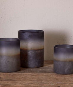 Etti Tealight Holder (Navy and Smoke)